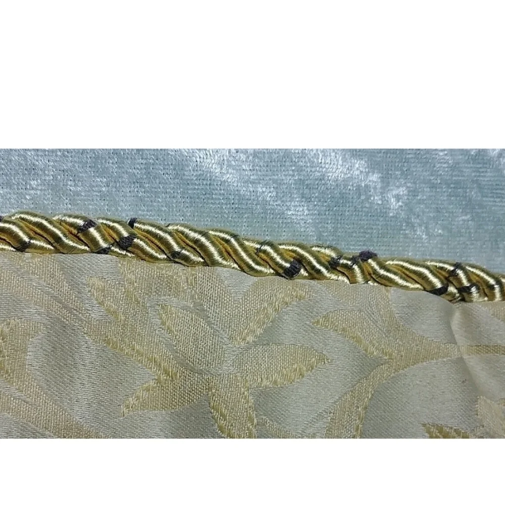 Shams Damask Print Gold & Burgundy Size Std/Queen w Gold bullion edges 29x22 Lux